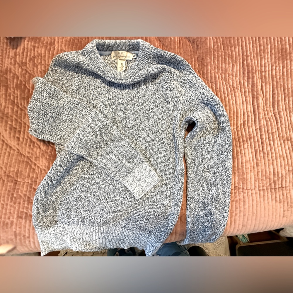 H&M Heathered Blue Women's Woven Sweater